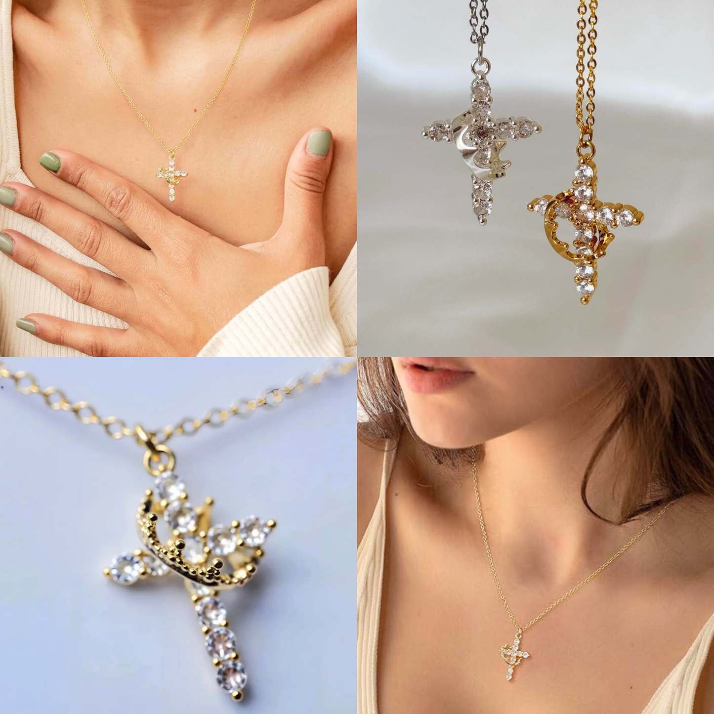Necklace - Crowned Cross