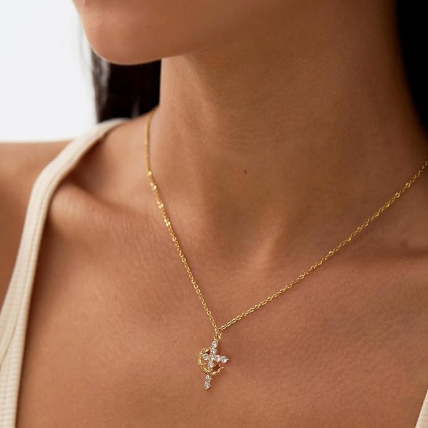 Necklace - Crowned Cross
