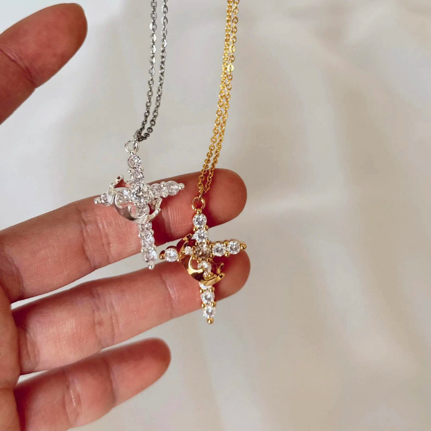 Necklace - Crowned Cross