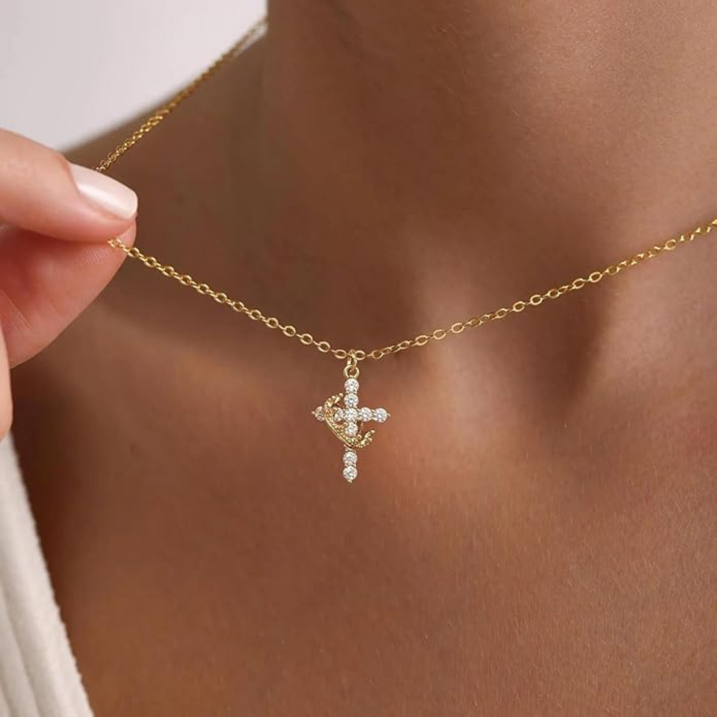 Necklace - Crowned Cross