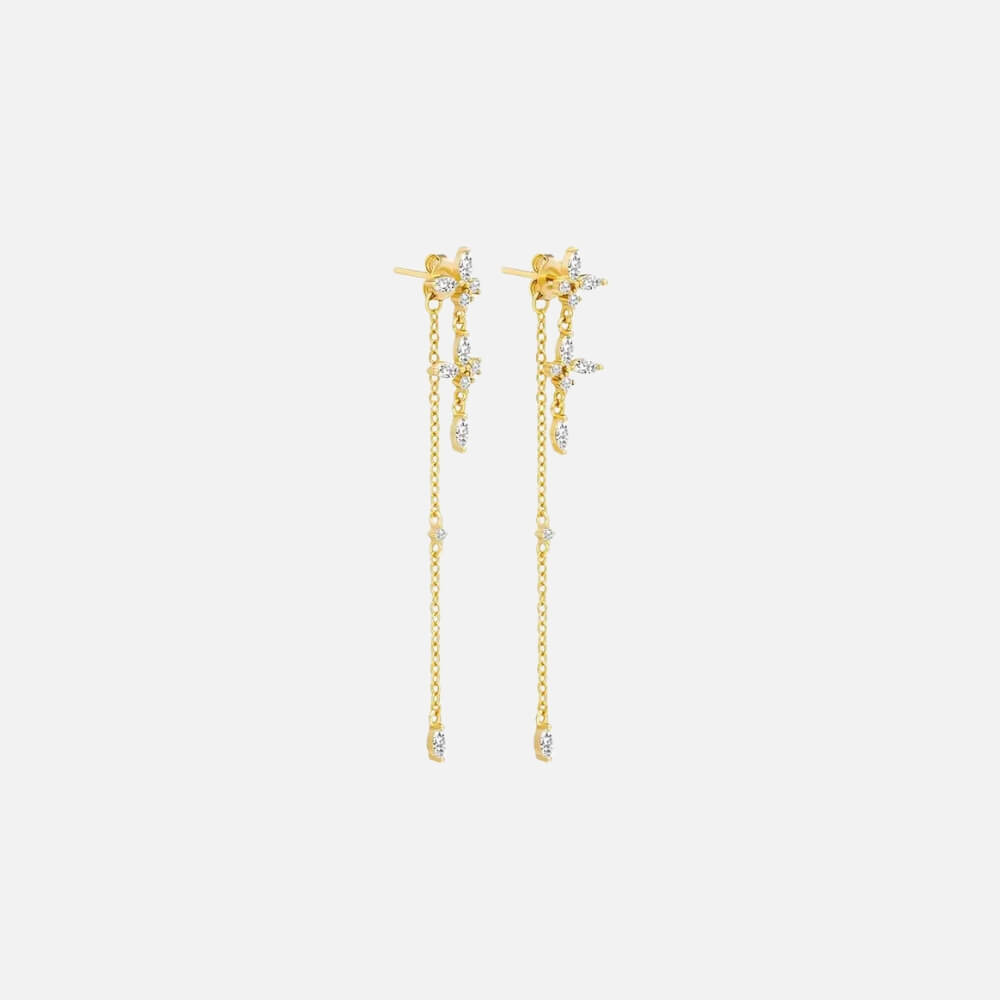 Enchanting crystal wire earrings