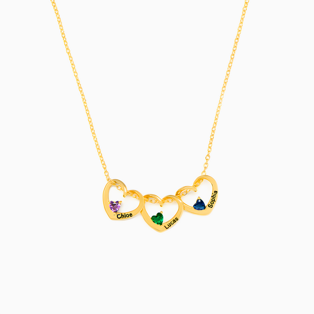 Intertwined Hearts Necklace - To my Mom
