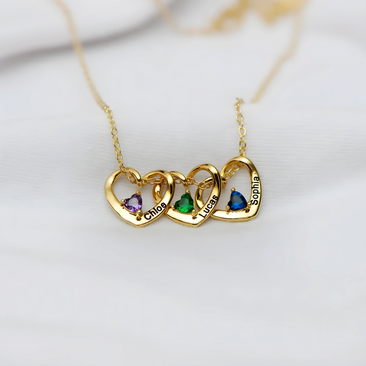 Intertwined Hearts Necklace - To my Mom