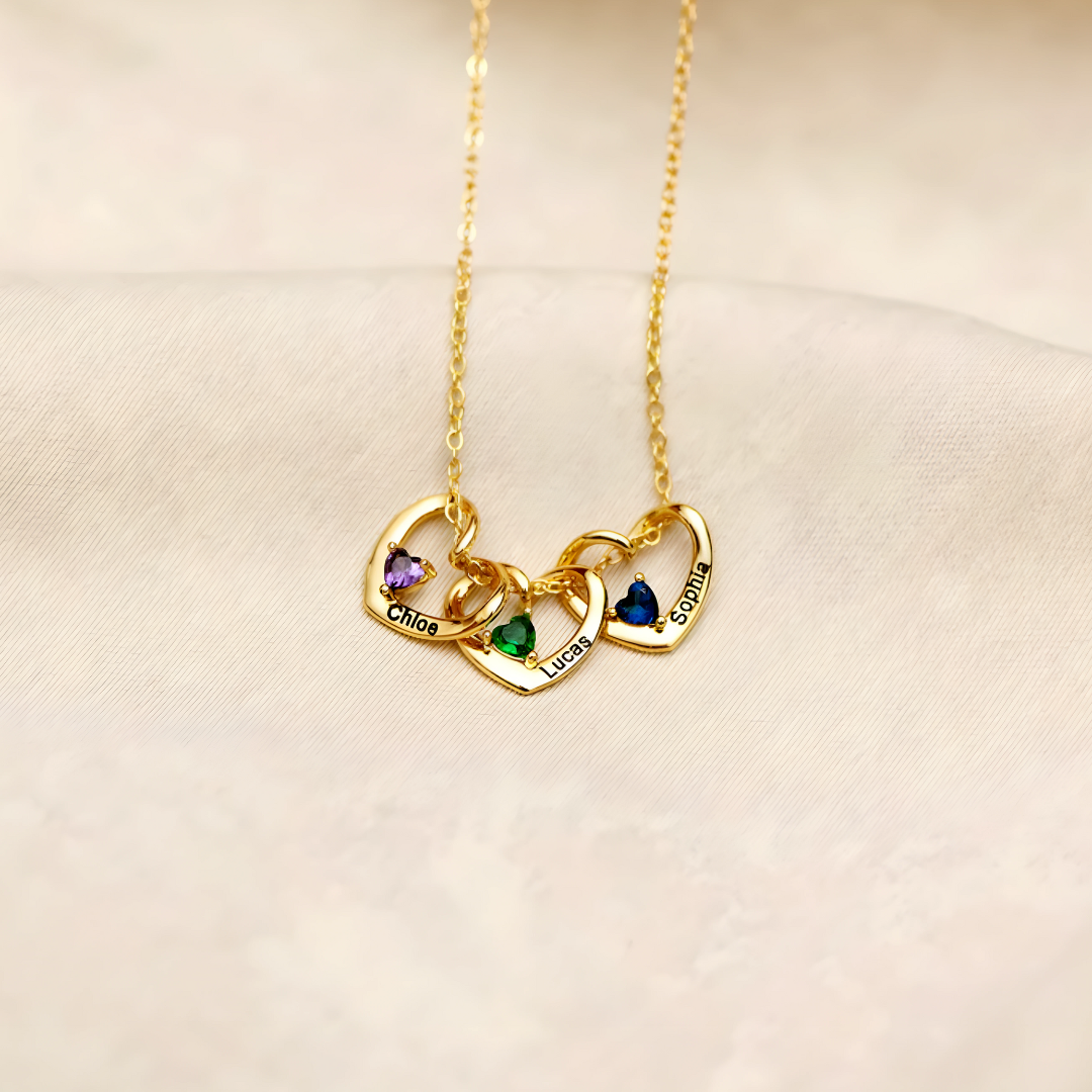 Intertwined Hearts Necklace - To my Mom