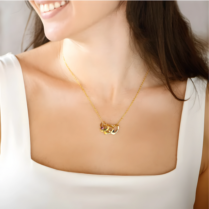 Intertwined Hearts Necklace - To my Mom