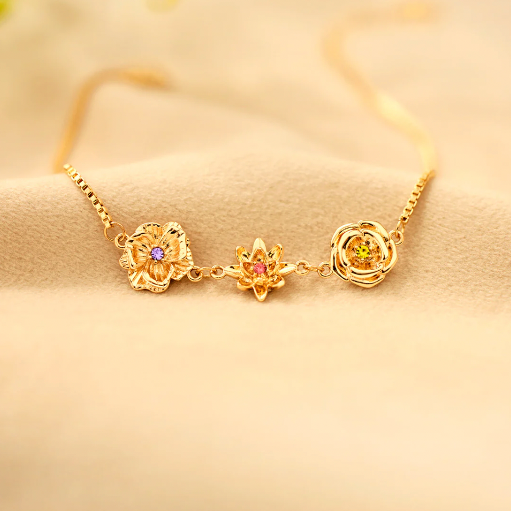 Life Flowers Bracelet - Customizable