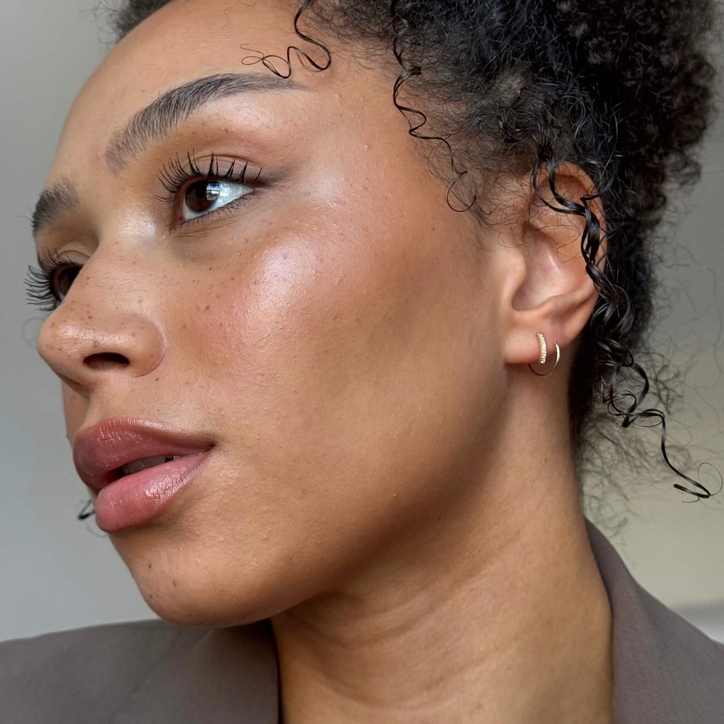 Sparkling double crystal earrings