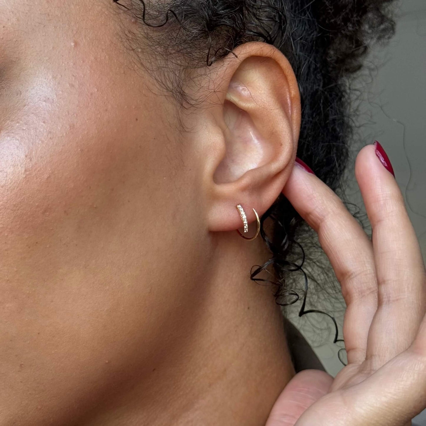 Sparkling double crystal earrings