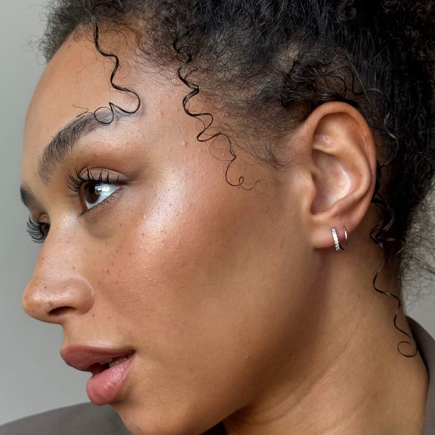 Sparkling double crystal earrings