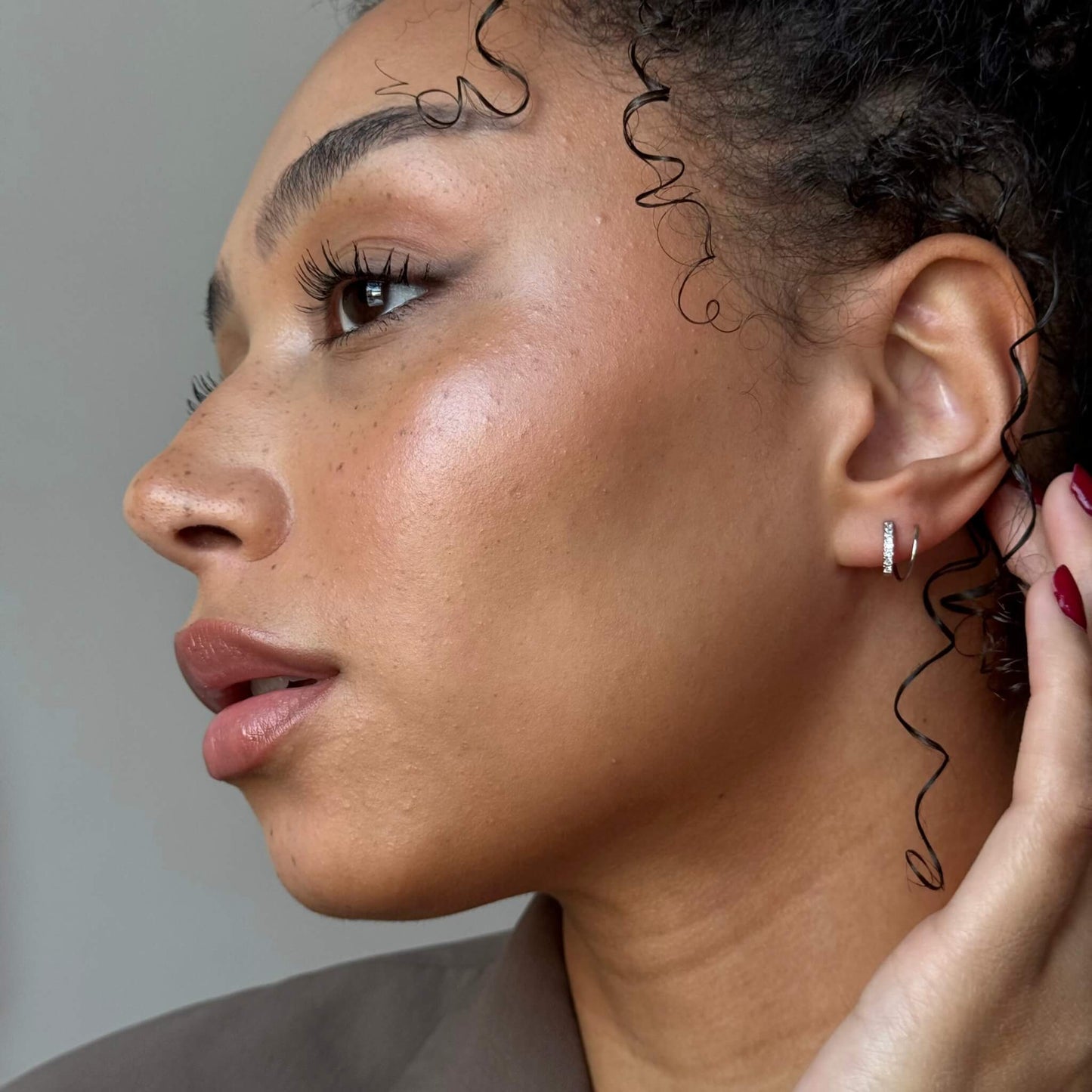 Sparkling double crystal earrings