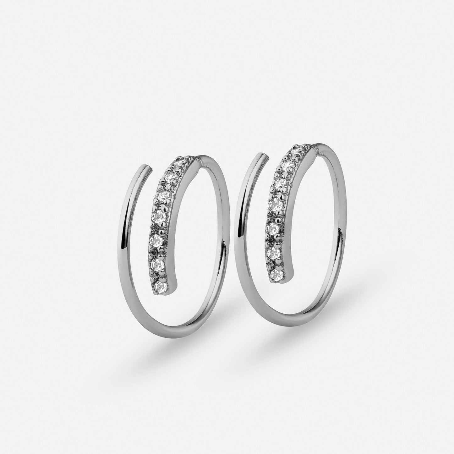 Sparkling double crystal earrings