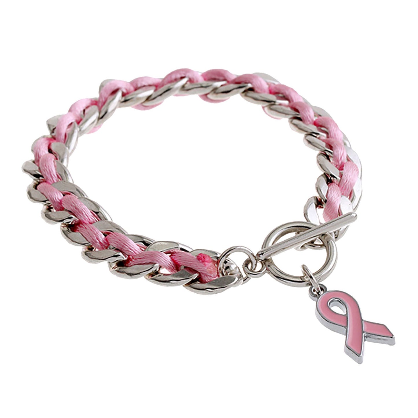 Pink Heart Bracelet - "Together Against Breast Cancer"