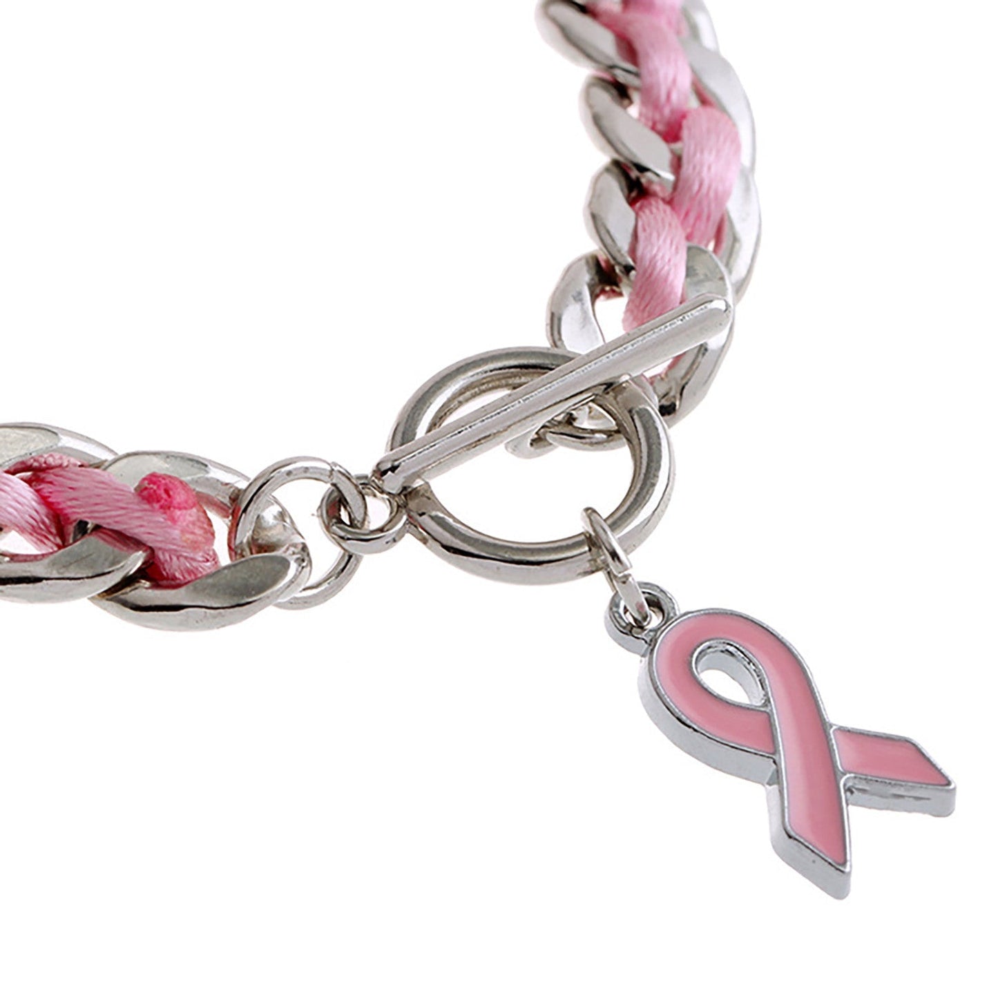 Pink Heart Bracelet - "Together Against Breast Cancer"