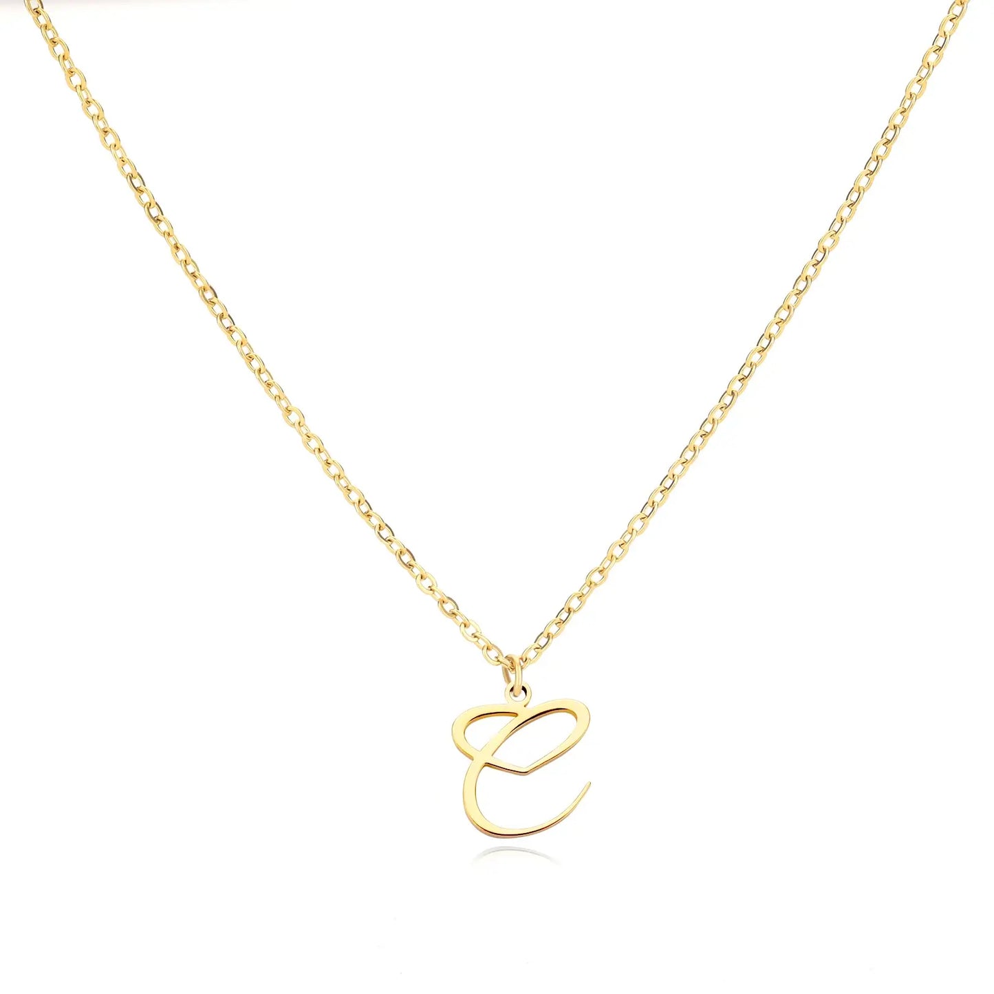 Personalized Name Necklace in Cursive with Heart Pendant