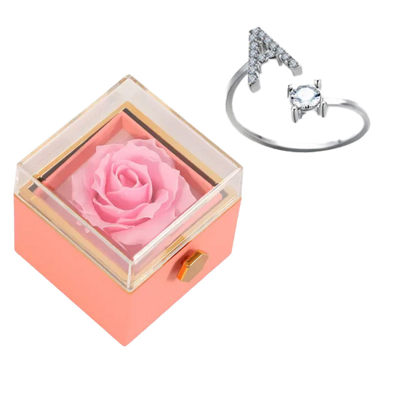 Eternal Rose Box & Initial Ring