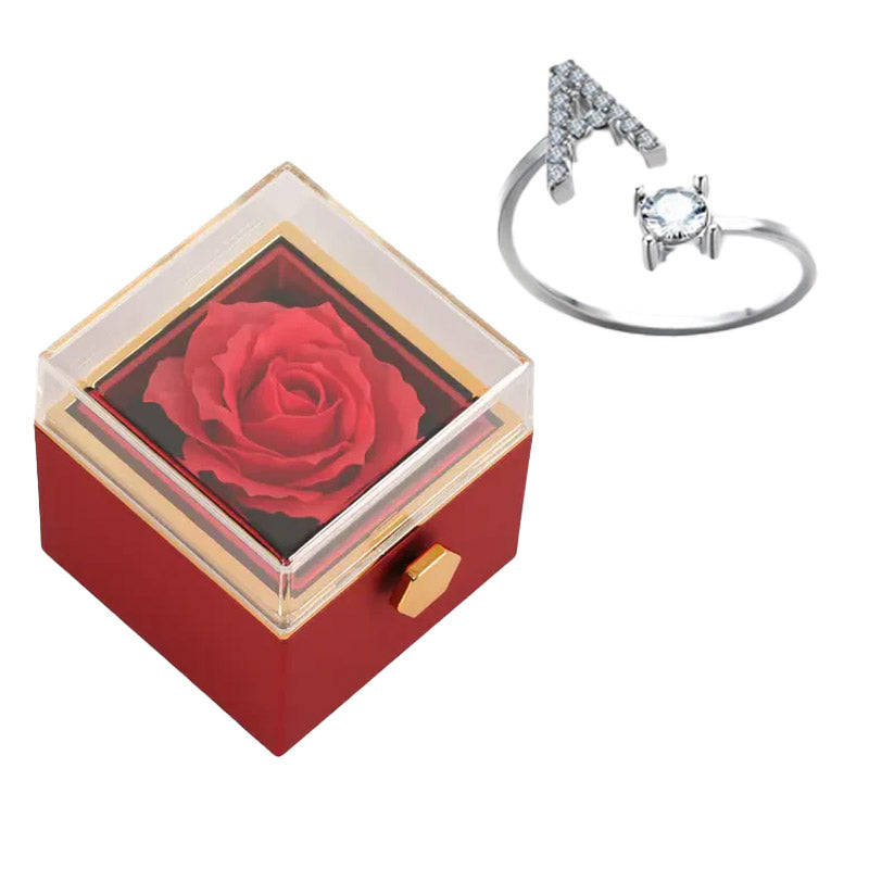 Eternal Rose Box & Initial Ring