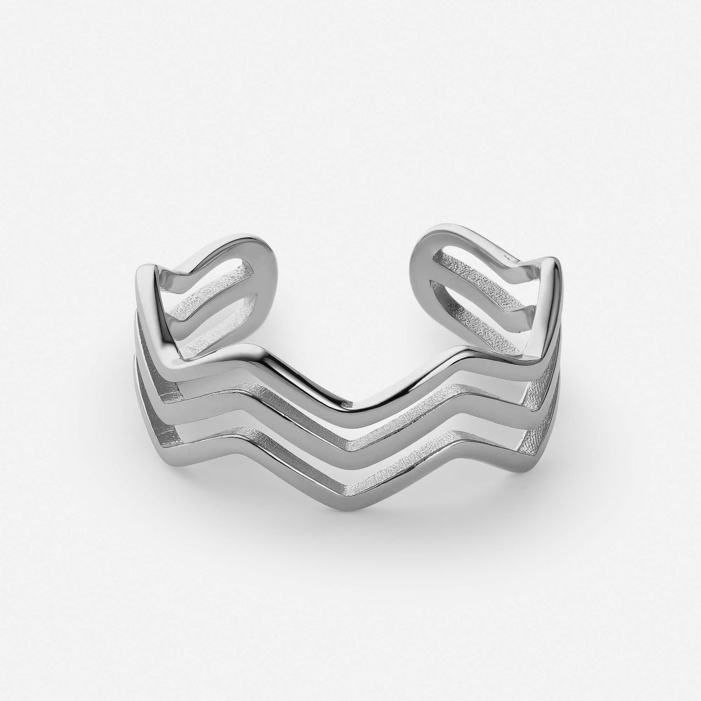 Dazzling Triptych Ring High and Low