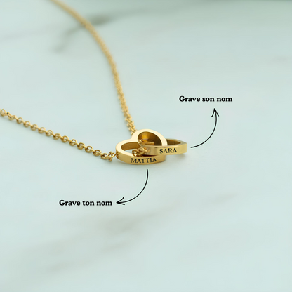 Eternal Rose Box & Personalized Heart Necklace