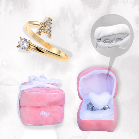Plush Box & Initial Ring