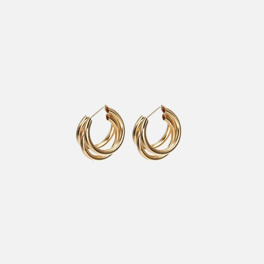 elegant triple hoop earrings