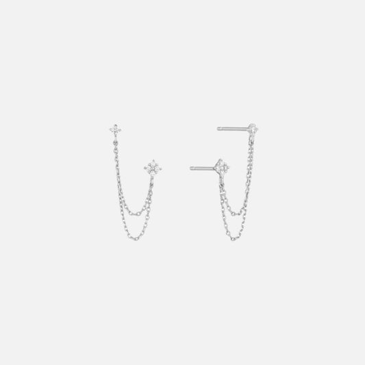 Delicate floral crystal earrings