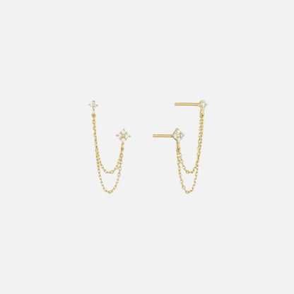 Delicate floral crystal earrings