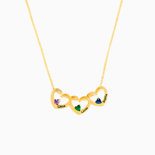 Intertwined Hearts Necklace - To my Mom