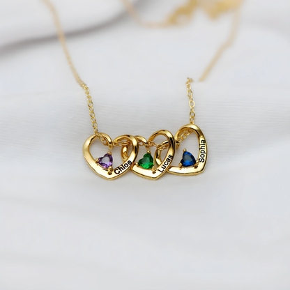 Intertwined Hearts Necklace - To my Mom
