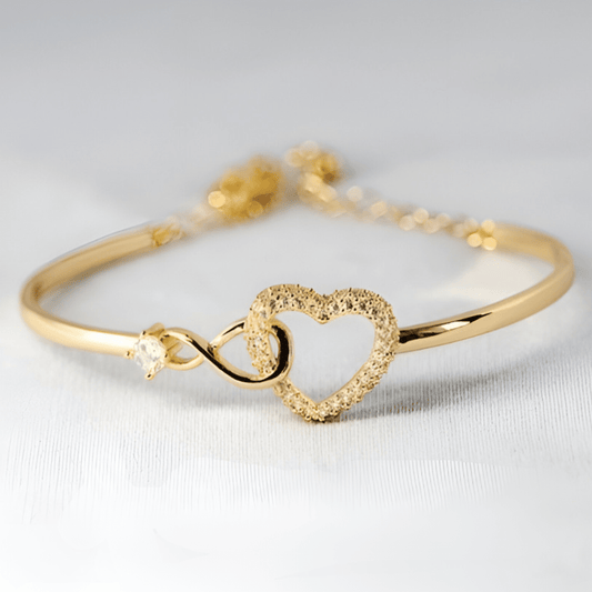 eternal heart bracelet with infinity symbol