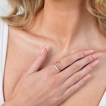 Fidget Ring with Shiny Beads