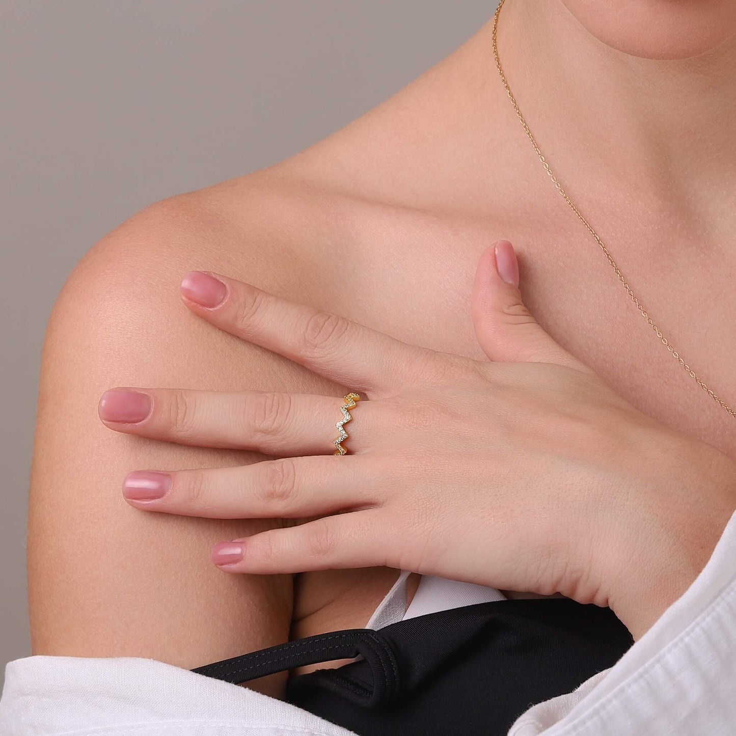 Elegant Ring in Rose Gold Highs & Lows