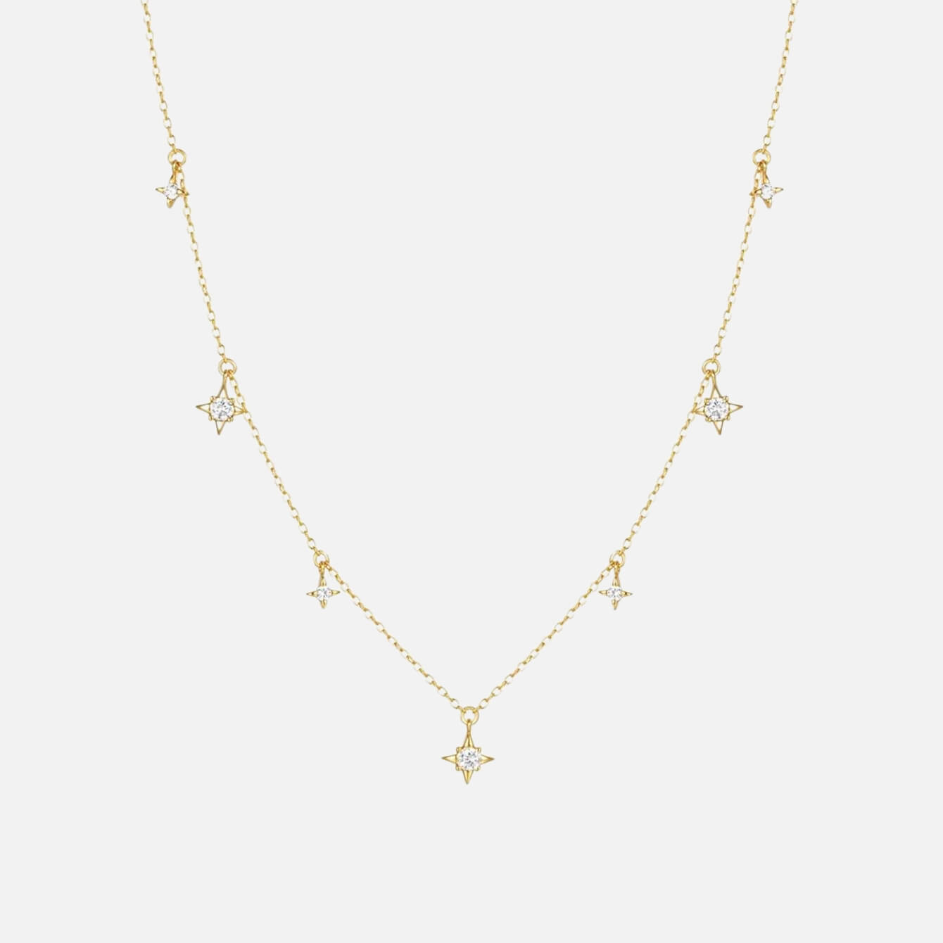 dazzling crystal star pendant necklace