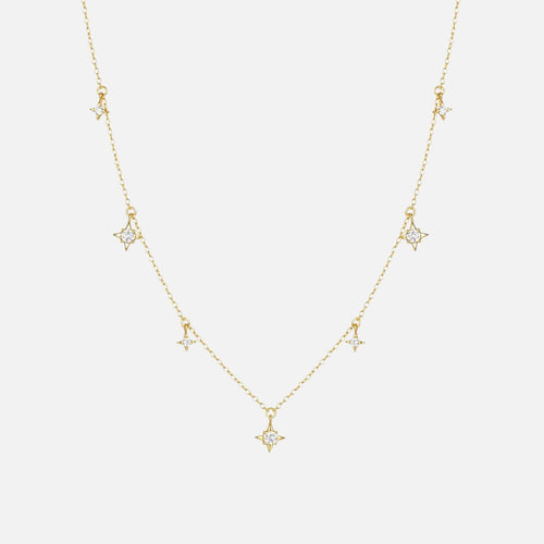 dazzling crystal star pendant necklace