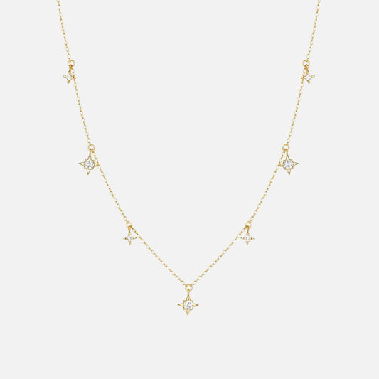dazzling crystal star pendant necklace