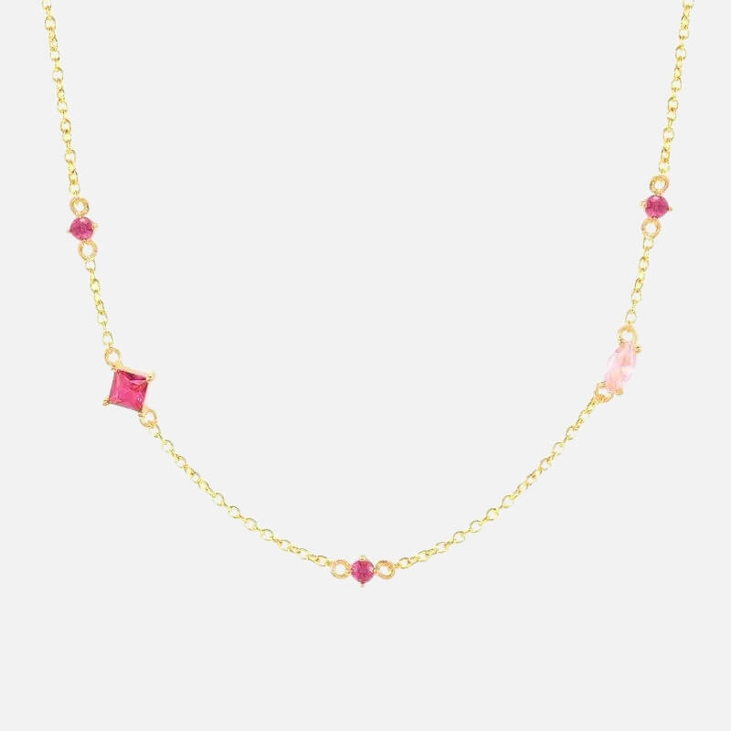 Vibrant Mixed Gemstone Necklace