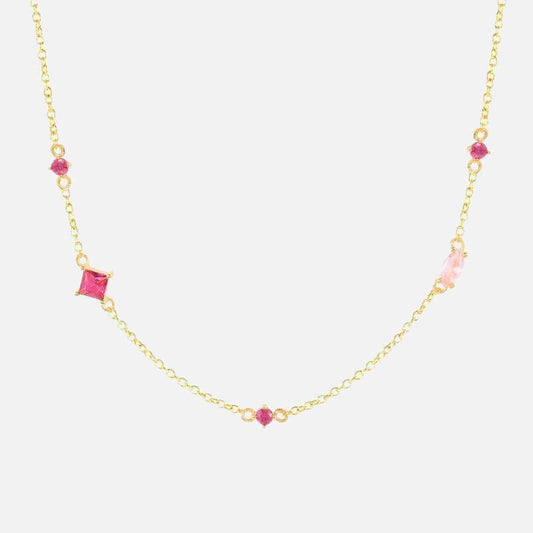Vibrant Mixed Gemstone Necklace