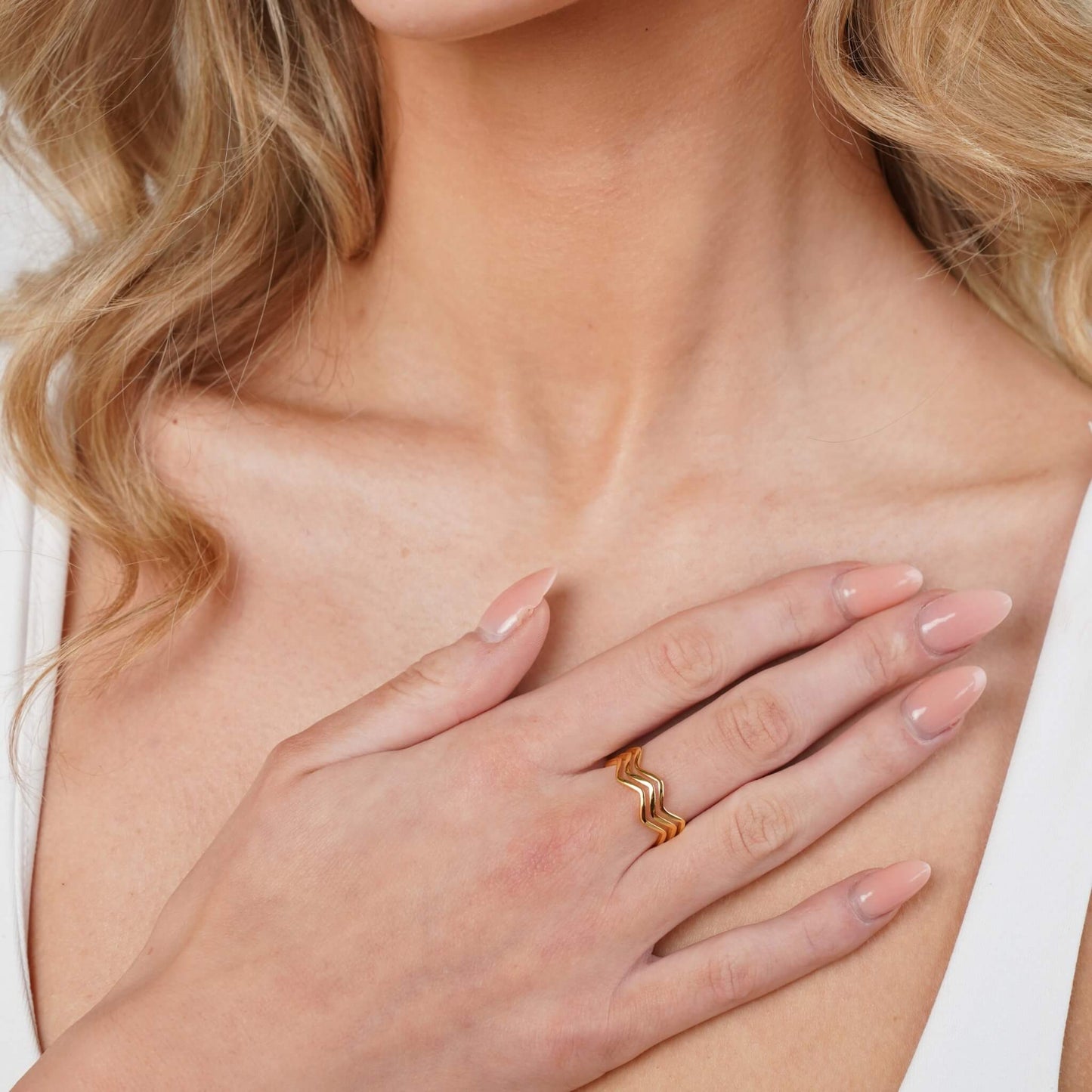 Dazzling Triptych Ring High and Low