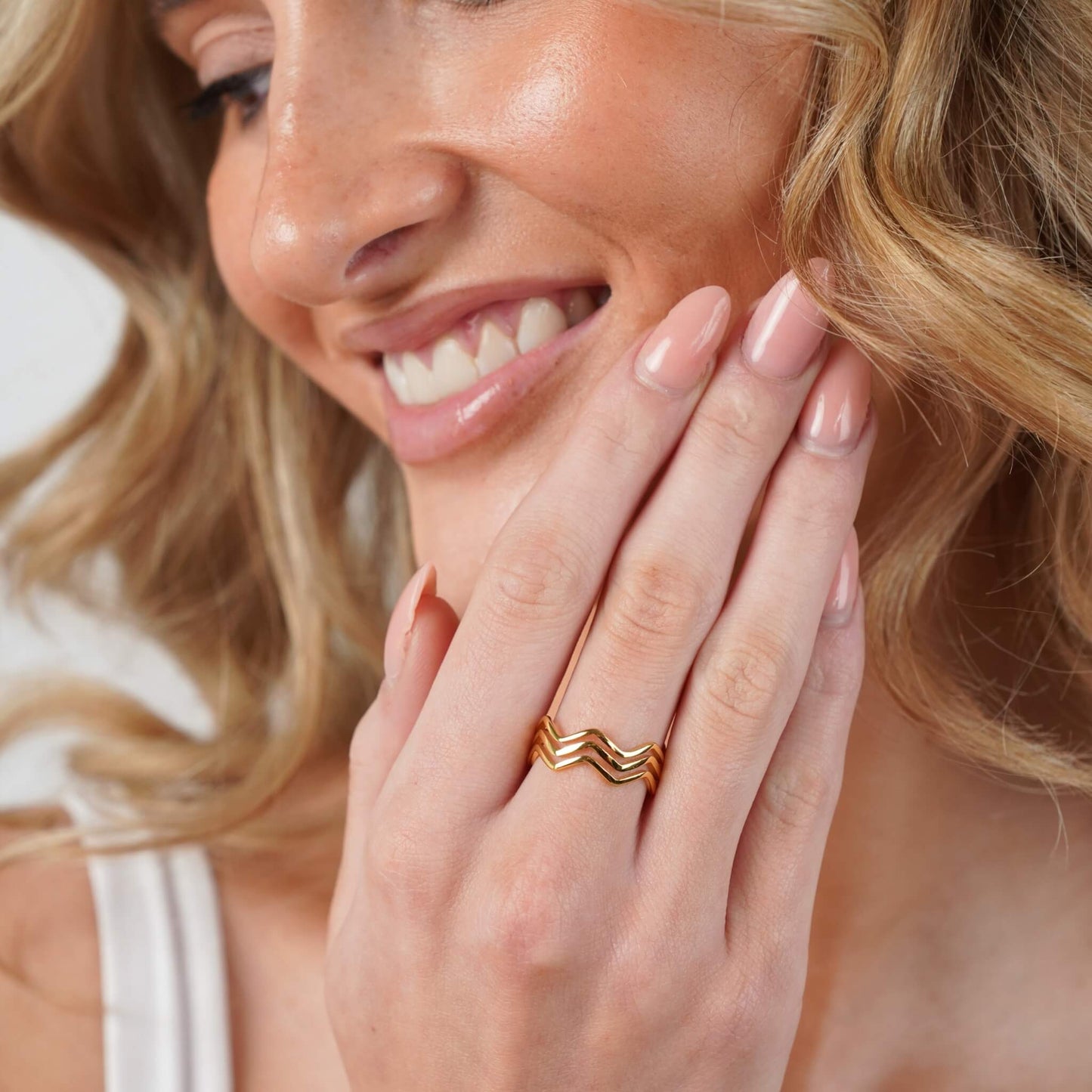 Dazzling Triptych Ring High and Low