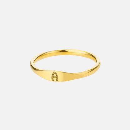 Elegant personalized initial ring