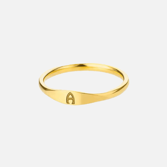 Elegant personalized initial ring