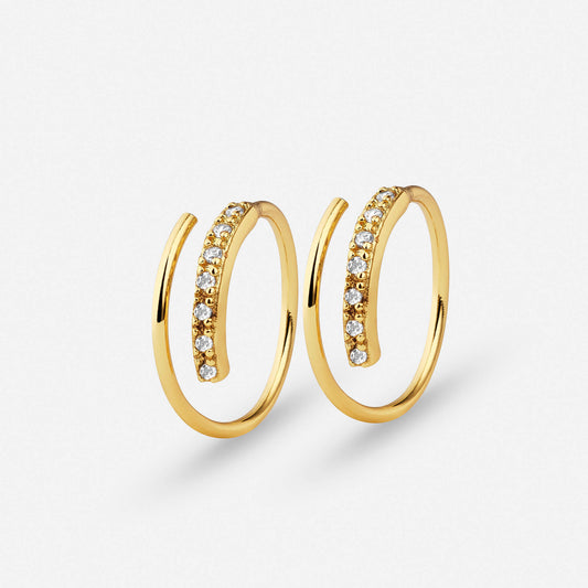 Sparkling double crystal earrings