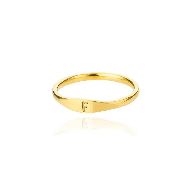 Elegant personalized initial ring