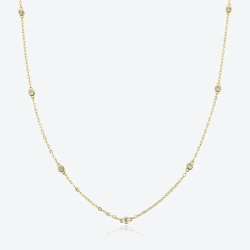 Stunning Seven Crystal Pendant Necklace