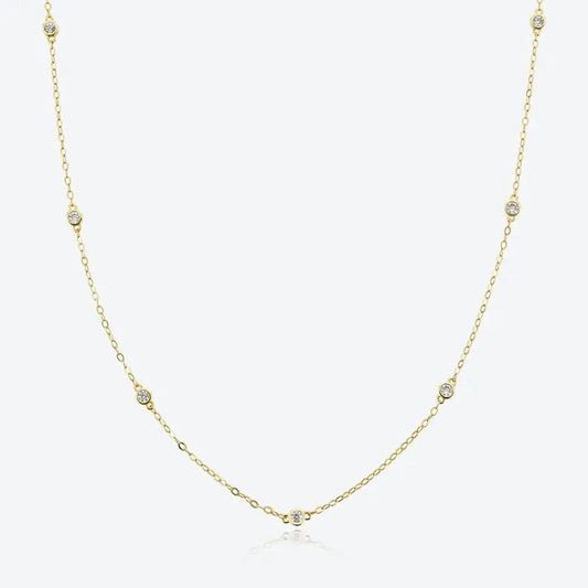 Stunning Seven Crystal Pendant Necklace