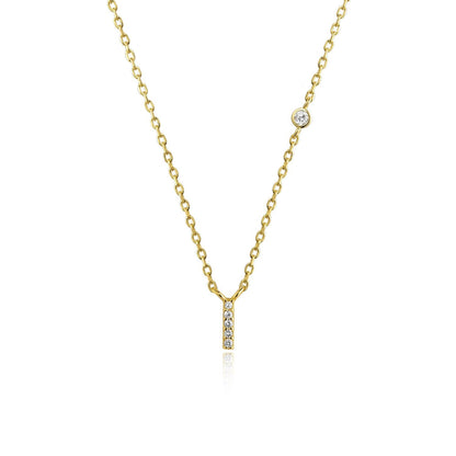 Pendant necklace in letters inspired by the charming stone