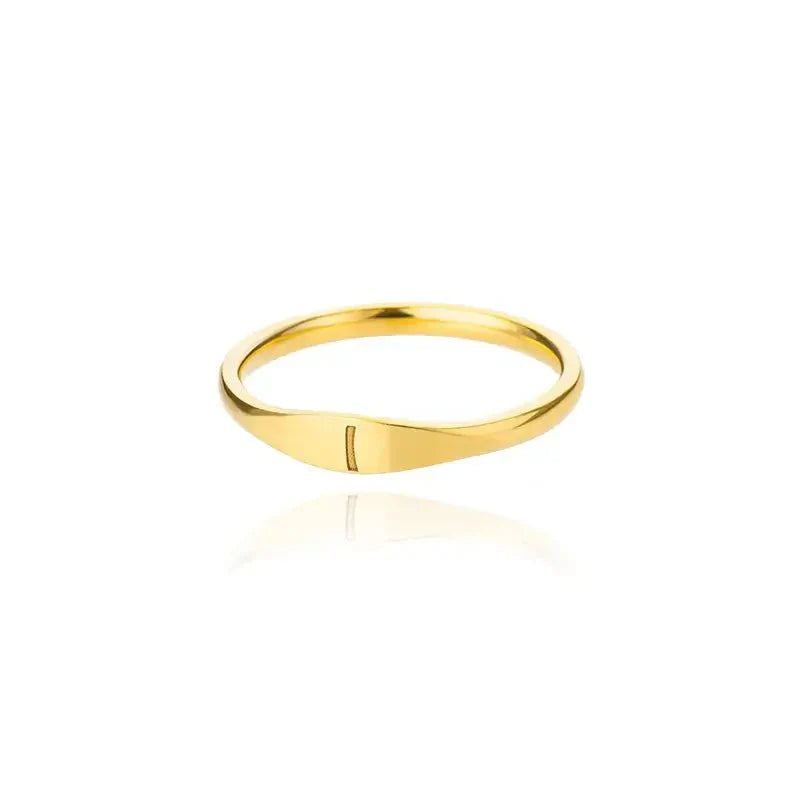 Elegant personalized initial ring