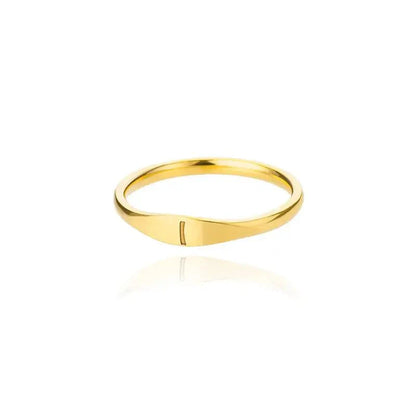 Elegant personalized initial ring