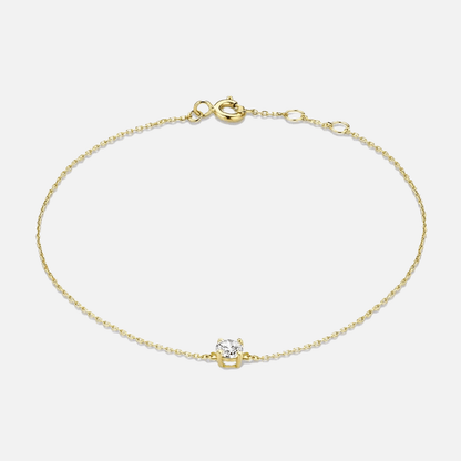 Elegant crystal bracelet with charm