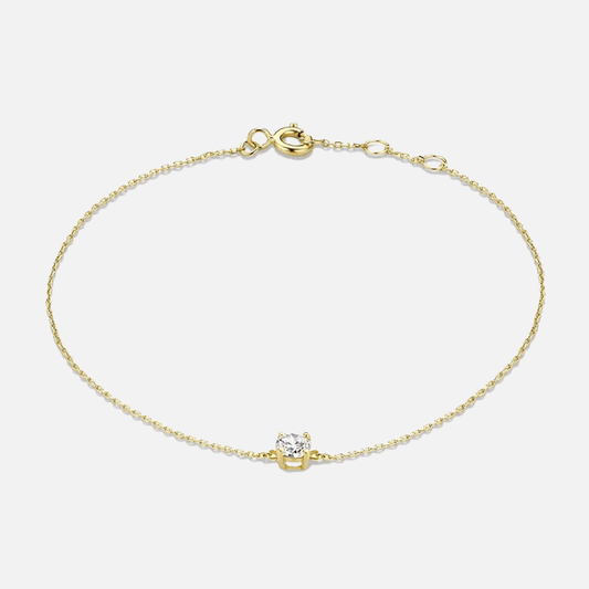 Elegant crystal bracelet with charm