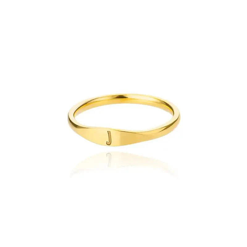 Elegant personalized initial ring